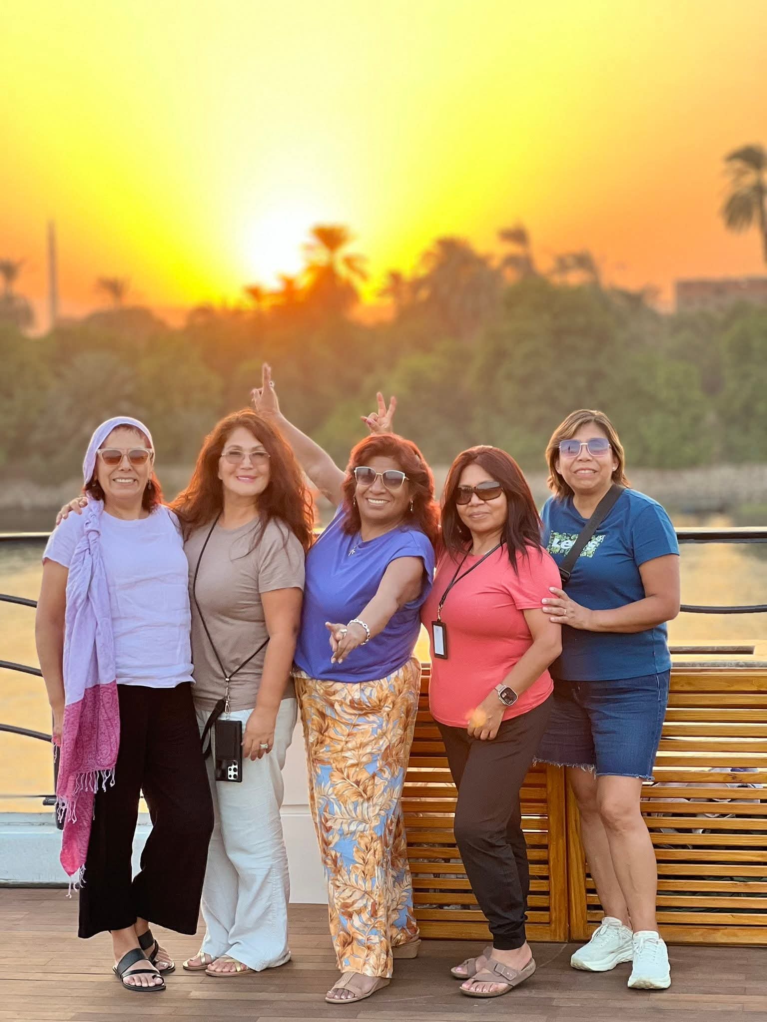 Sunset over the Nile River in Upper Egypt